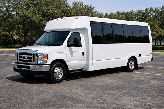 18-passenger minibus available for charter in Cannon, MI