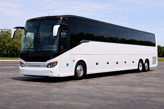 56-passenger charter bus available for charter in Cannon, MI